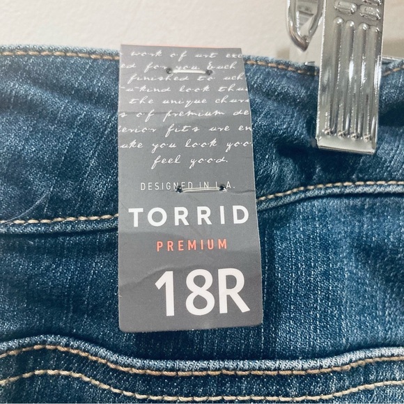 TORRID Sz 18R High  Rise Slim Boot Cut Mid-Wash Comfort Blue Jeans - Picture 16 of 16